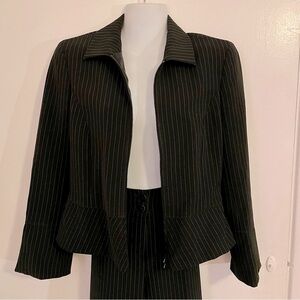 Armani Collezioni Vintage Pinstriped Black Pants Suit sz 4